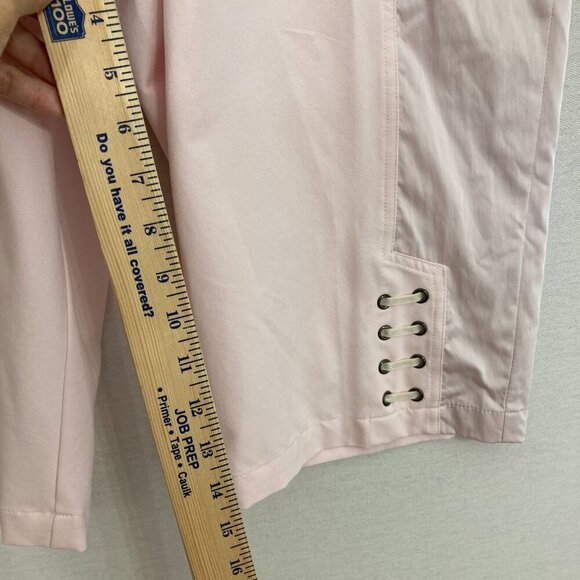 Tail Light Pink Lace Detail Soft Lightweight Activewear Capri Pants size 14 Golf - Picture 8 of 11